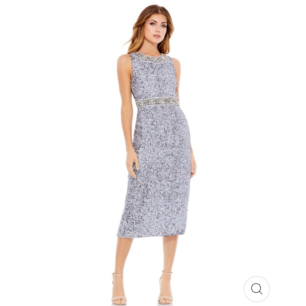 MAC DUGGAL EVENING 10739D in light blue color like new